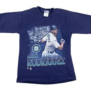 VINTAGE 90s Alex Rodriguez Shirt Youth L Pro Player Seattle Mariners MLB